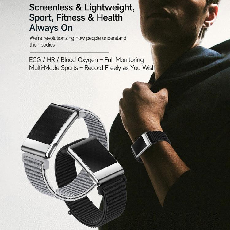 E900 Screenless BT Smart Bracelet Woven Strap, Support ECG Heart Health Analysis / Health Monitoring