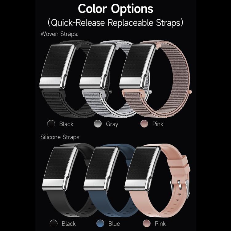 E900 Screenless BT Smart Bracelet Woven Strap, Support ECG Heart Health Analysis / Health Monitoring