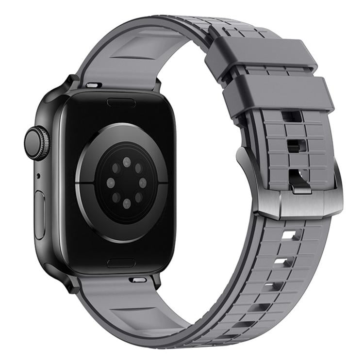 Sports Style Square Texture Fluororubber Watch Band, For Apple Watch 46mm / 49mm / 45mm / 44mm, For Apple Watch 42mm / 41mm / 40mm / 38mm