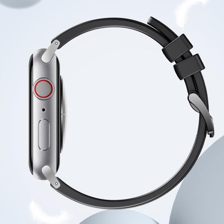 Sports Style Square Texture Fluororubber Watch Band, For Apple Watch 46mm / 49mm / 45mm / 44mm, For Apple Watch 42mm / 41mm / 40mm / 38mm