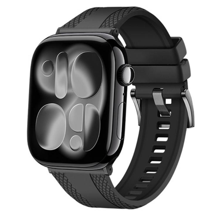 Dual-sided Diamond Texture Fluororubber Watch Band, For Apple Watch 46mm / 49mm / 45mm / 44mm, For Apple Watch 42mm / 41mm / 40mm / 38mm