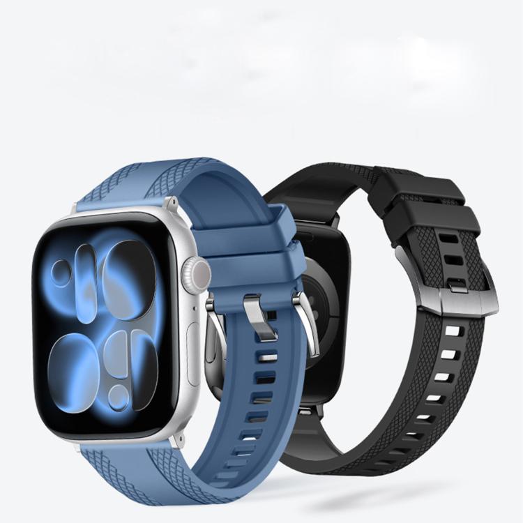 Dual-sided Diamond Texture Fluororubber Watch Band, For Apple Watch 46mm / 49mm / 45mm / 44mm, For Apple Watch 42mm / 41mm / 40mm / 38mm