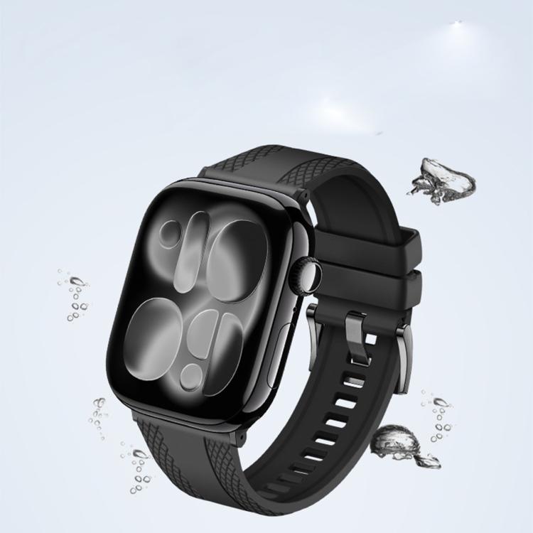 Dual-sided Diamond Texture Fluororubber Watch Band, For Apple Watch 46mm / 49mm / 45mm / 44mm, For Apple Watch 42mm / 41mm / 40mm / 38mm