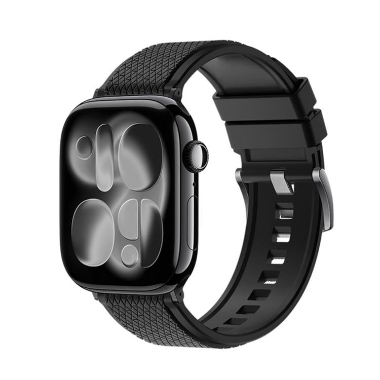 Diamond-Pattern FKM Fluororubber Watch Band, For Apple Watch 46mm / 49mm / 45mm / 44mm, For Apple Watch 42mm / 41mm / 40mm / 38mm