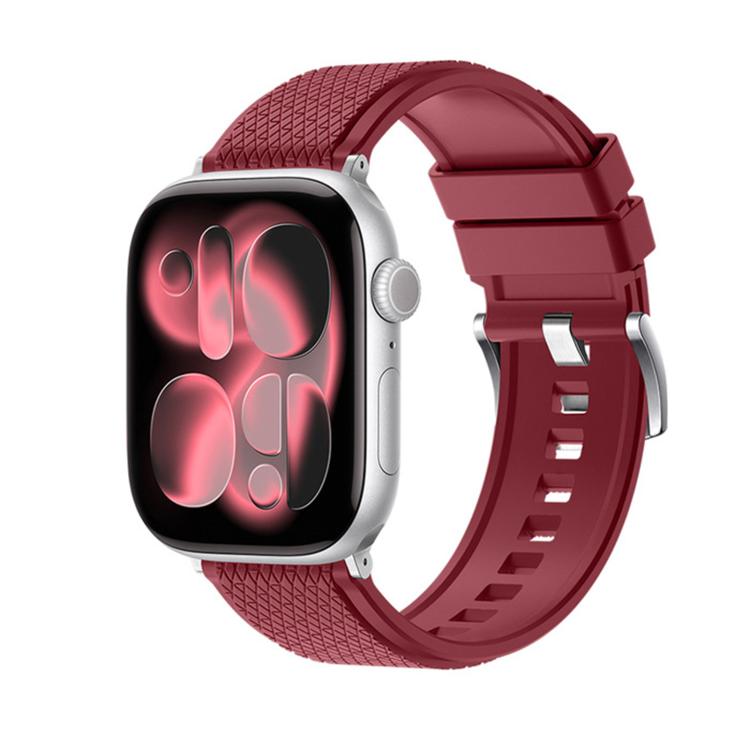 Diamond-Pattern FKM Fluororubber Watch Band, For Apple Watch 46mm / 49mm / 45mm / 44mm, For Apple Watch 42mm / 41mm / 40mm / 38mm