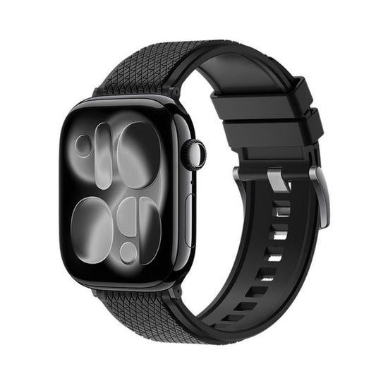 Diamond-Pattern FKM Fluororubber Watch Band, For Apple Watch 46mm / 49mm / 45mm / 44mm, For Apple Watch 42mm / 41mm / 40mm / 38mm