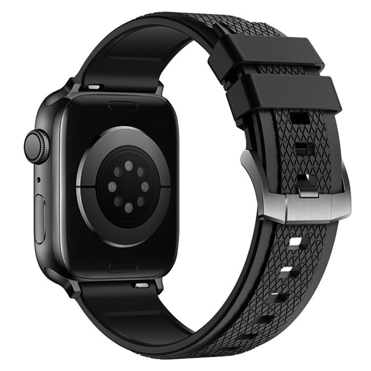 Diamond-Pattern FKM Fluororubber Watch Band, For Apple Watch 46mm / 49mm / 45mm / 44mm, For Apple Watch 42mm / 41mm / 40mm / 38mm