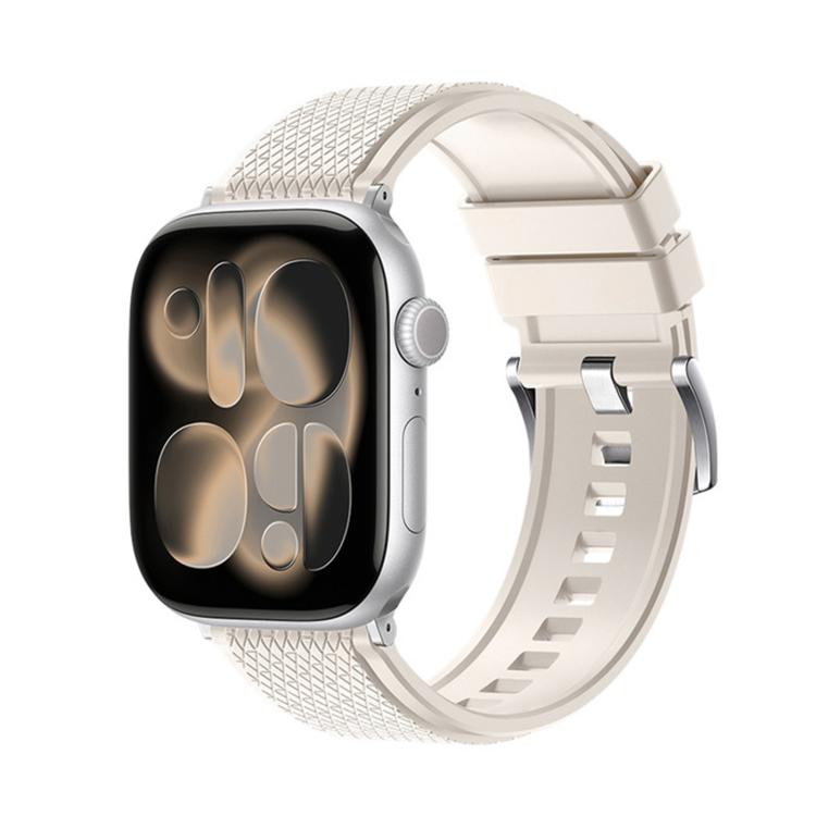 Diamond-Pattern FKM Fluororubber Watch Band, For Apple Watch 46mm / 49mm / 45mm / 44mm, For Apple Watch 42mm / 41mm / 40mm / 38mm