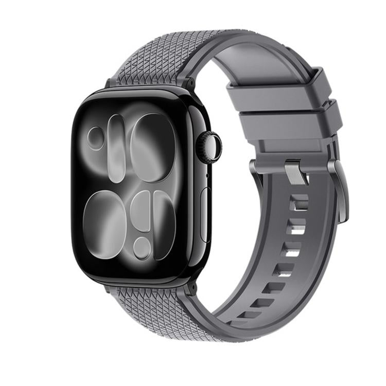 Diamond-Pattern FKM Fluororubber Watch Band, For Apple Watch 46mm / 49mm / 45mm / 44mm, For Apple Watch 42mm / 41mm / 40mm / 38mm
