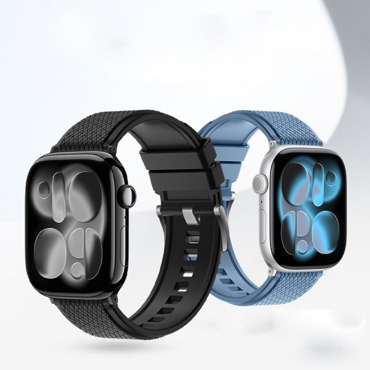 Diamond-Pattern FKM Fluororubber Watch Band, For Apple Watch 46mm / 49mm / 45mm / 44mm, For Apple Watch 42mm / 41mm / 40mm / 38mm