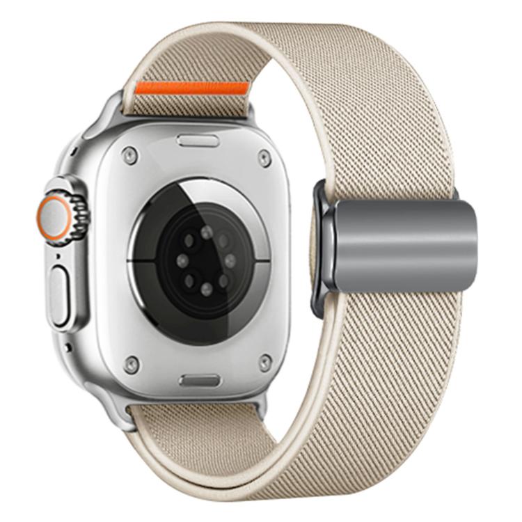 Titanium Magnetic Buckle Elastic Nylon Watch Band, For Apple Watch 46mm / 49mm / 45mm / 44mm, For Apple Watch 42mm / 41mm / 40mm / 38mm