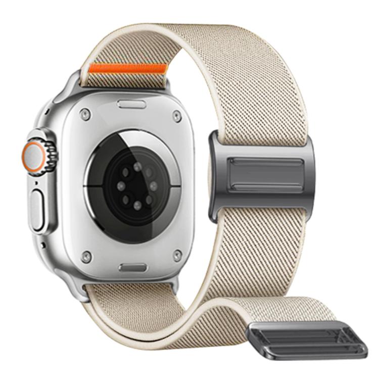 Titanium Magnetic Buckle Elastic Nylon Watch Band, For Apple Watch 46mm / 49mm / 45mm / 44mm, For Apple Watch 42mm / 41mm / 40mm / 38mm
