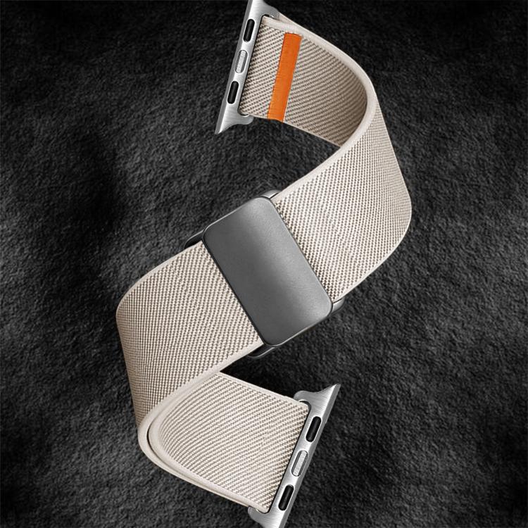 Titanium Magnetic Buckle Elastic Nylon Watch Band, For Apple Watch 46mm / 49mm / 45mm / 44mm, For Apple Watch 42mm / 41mm / 40mm / 38mm