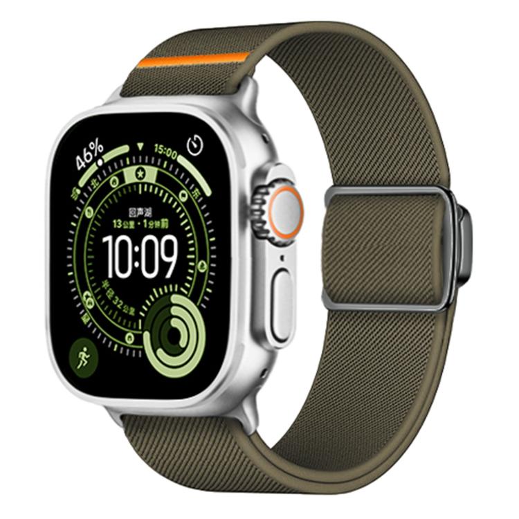 Titanium Magnetic Buckle Elastic Nylon Watch Band, For Apple Watch 46mm / 49mm / 45mm / 44mm, For Apple Watch 42mm / 41mm / 40mm / 38mm