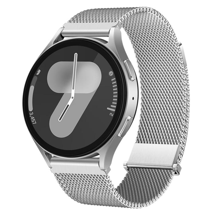 Press Clasp Two Sections Dual Magnetic Milanese Stainless Steel Watch Band, 18mm, 20mm, 22mm
