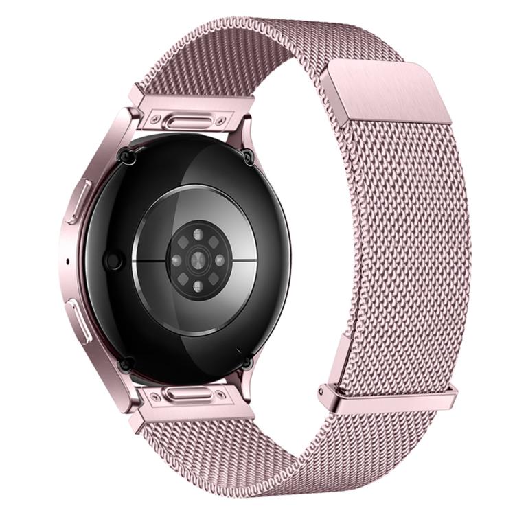 Press Clasp Two Sections Dual Magnetic Milanese Stainless Steel Watch Band, 18mm, 20mm, 22mm
