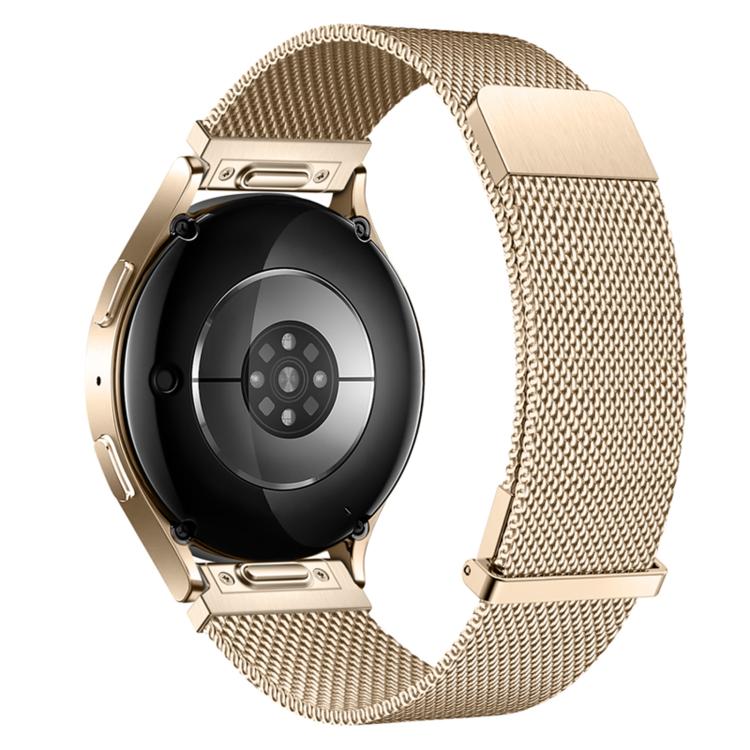 Press Clasp Two Sections Dual Magnetic Milanese Stainless Steel Watch Band, 18mm, 20mm, 22mm