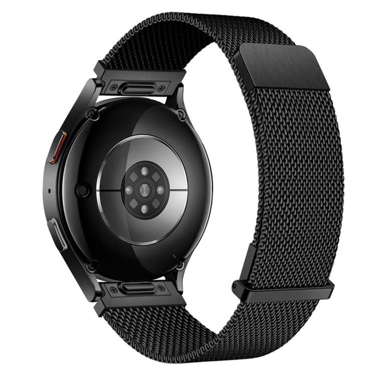 Press Clasp Two Sections Dual Magnetic Milanese Stainless Steel Watch Band, 18mm, 20mm, 22mm