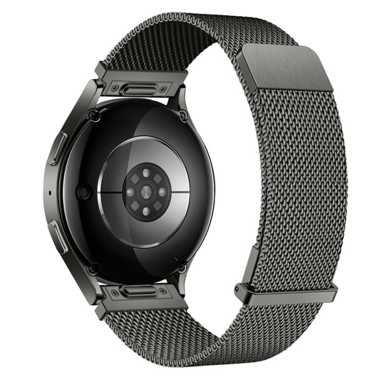 Press Clasp Two Sections Dual Magnetic Milanese Stainless Steel Watch Band, 18mm, 20mm, 22mm