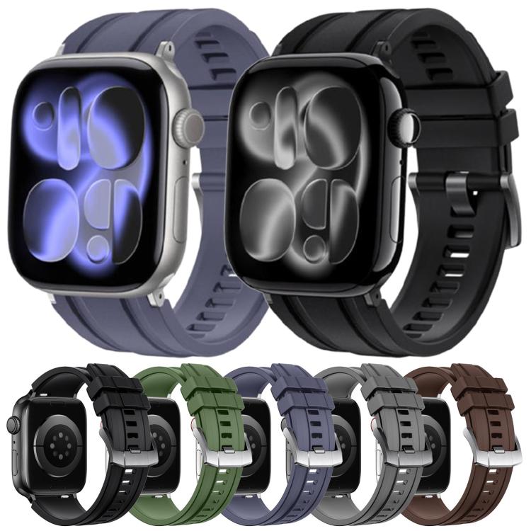 Extraordinary Exploration FKM Fluororubber Watch Band, For Apple Watch 46mm / 49mm / 45mm / 44mm, For Apple Watch 42mm / 41mm / 40mm / 38mm