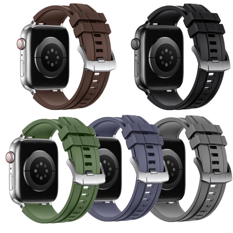 Extraordinary Exploration FKM Fluororubber Watch Band, For Apple Watch 46mm / 49mm / 45mm / 44mm, For Apple Watch 42mm / 41mm / 40mm / 38mm