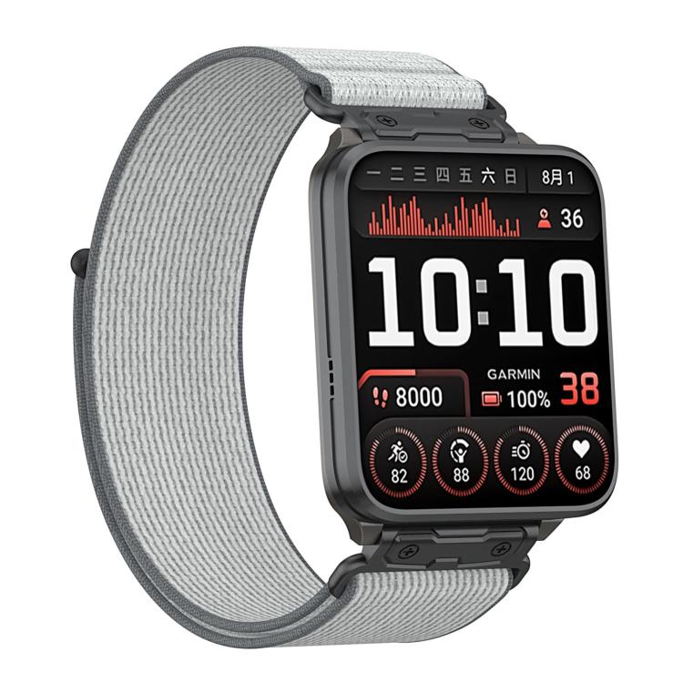 Explorer Metal Connector Nylon Loop Watch Band, For Garmin Venu X1