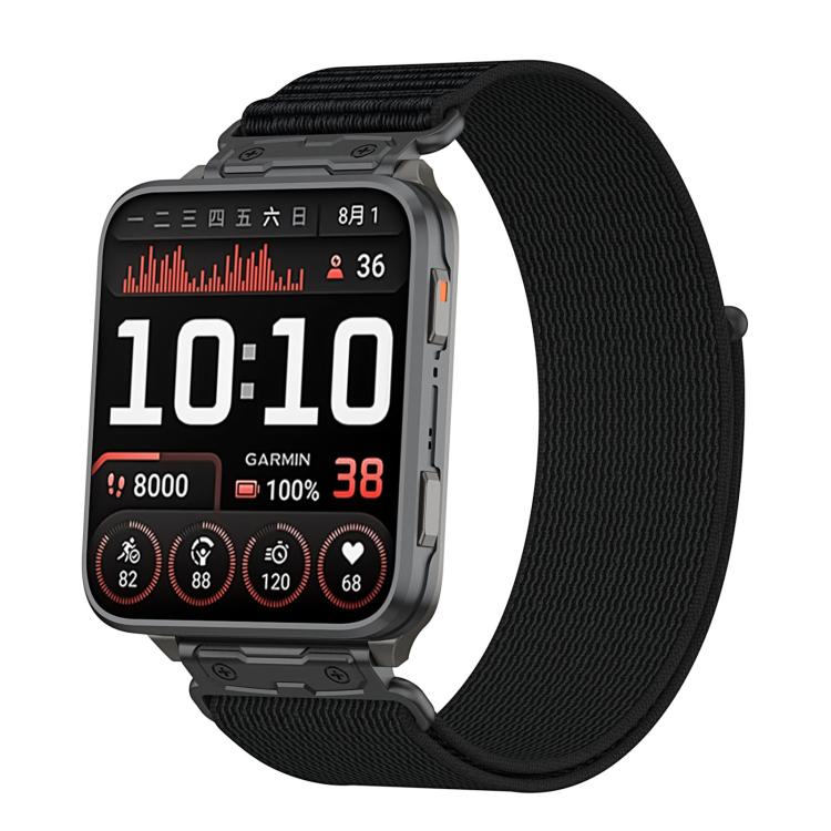 Explorer Metal Connector Nylon Loop Watch Band, For Garmin Venu X1