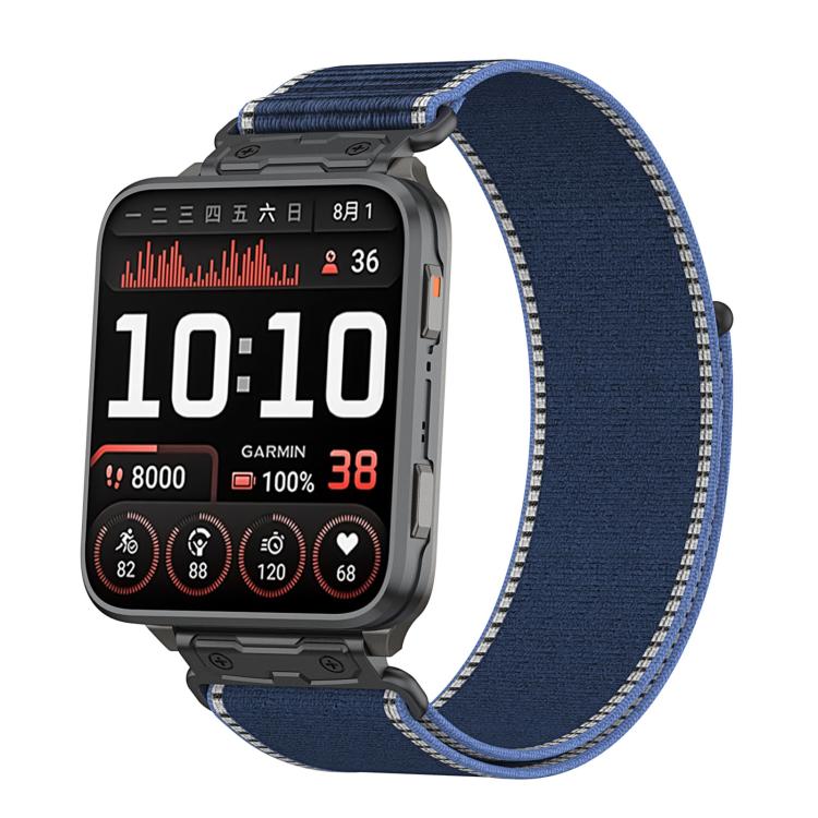 Explorer Metal Connector Nylon Loop Watch Band, For Garmin Venu X1