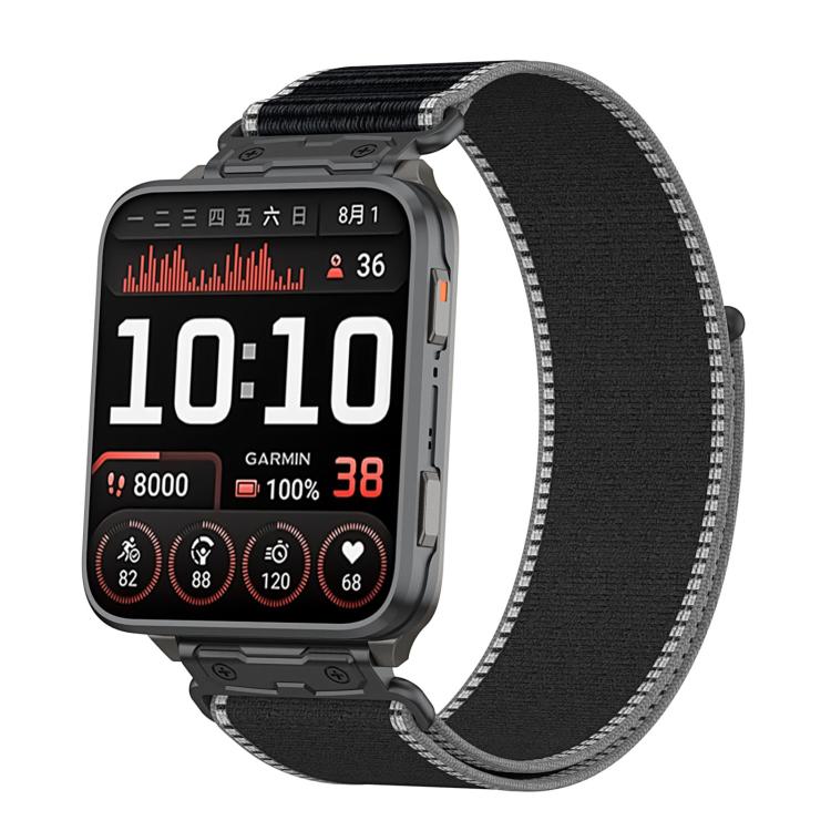Explorer Metal Connector Nylon Loop Watch Band, For Garmin Venu X1