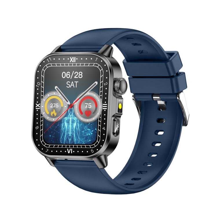 ET571 2.0 inch Color Screen BT Smart Watch Silicone Strap, Support Health Monitoring / ECG