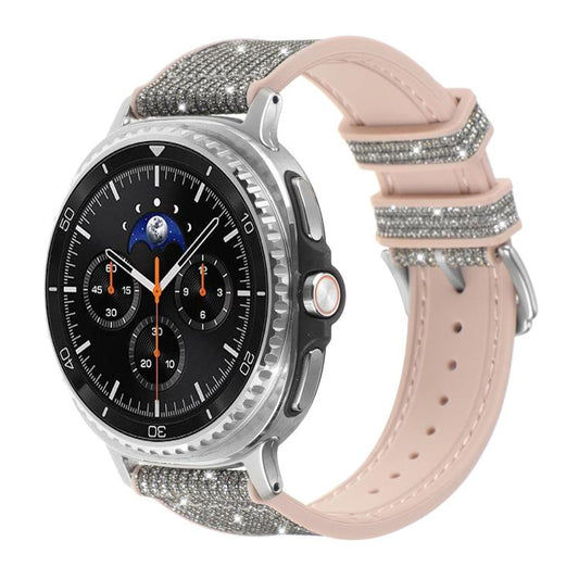 Glitter Skin Vegan Leather Silicone Watch Band, For Samsung Galaxy Watch8 / Watch8 Classic