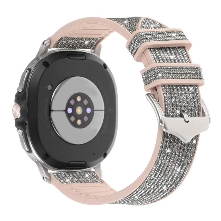 Glitter Skin Vegan Leather Silicone Watch Band, For Samsung Galaxy Watch8 / Watch8 Classic