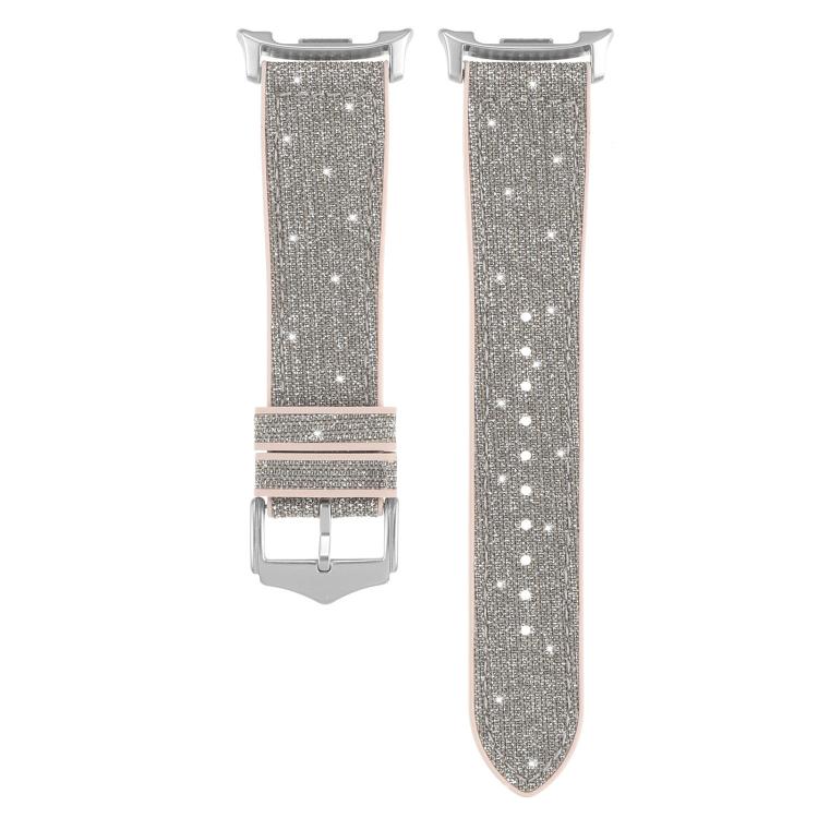 Glitter Skin Vegan Leather Silicone Watch Band, For Samsung Galaxy Watch8 / Watch8 Classic