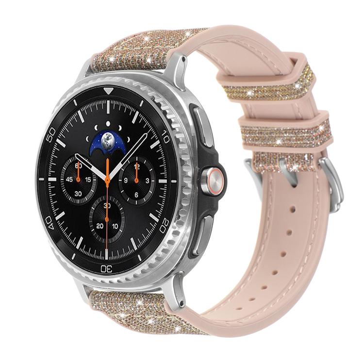 Glitter Skin Vegan Leather Silicone Watch Band, For Samsung Galaxy Watch8 / Watch8 Classic