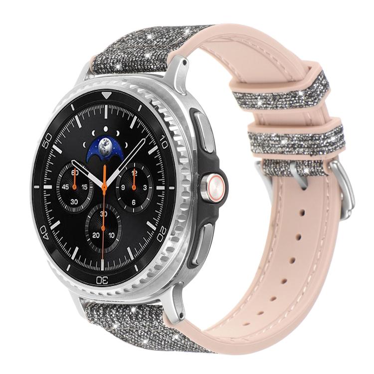 Glitter Skin Vegan Leather Silicone Watch Band, For Samsung Galaxy Watch8 / Watch8 Classic