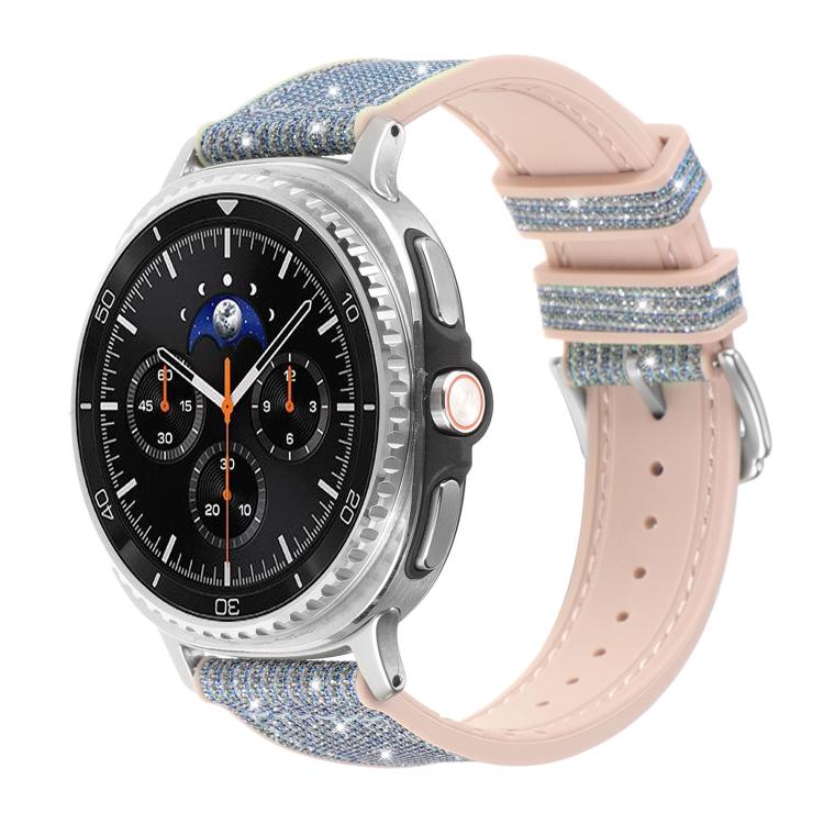 Glitter Skin Vegan Leather Silicone Watch Band, For Samsung Galaxy Watch8 / Watch8 Classic