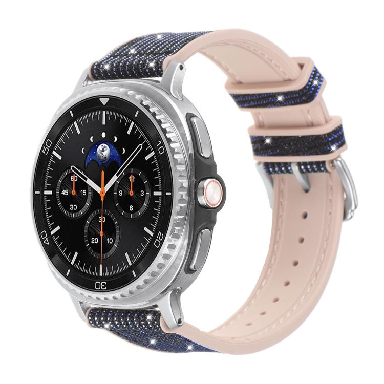Glitter Skin Vegan Leather Silicone Watch Band, For Samsung Galaxy Watch8 / Watch8 Classic
