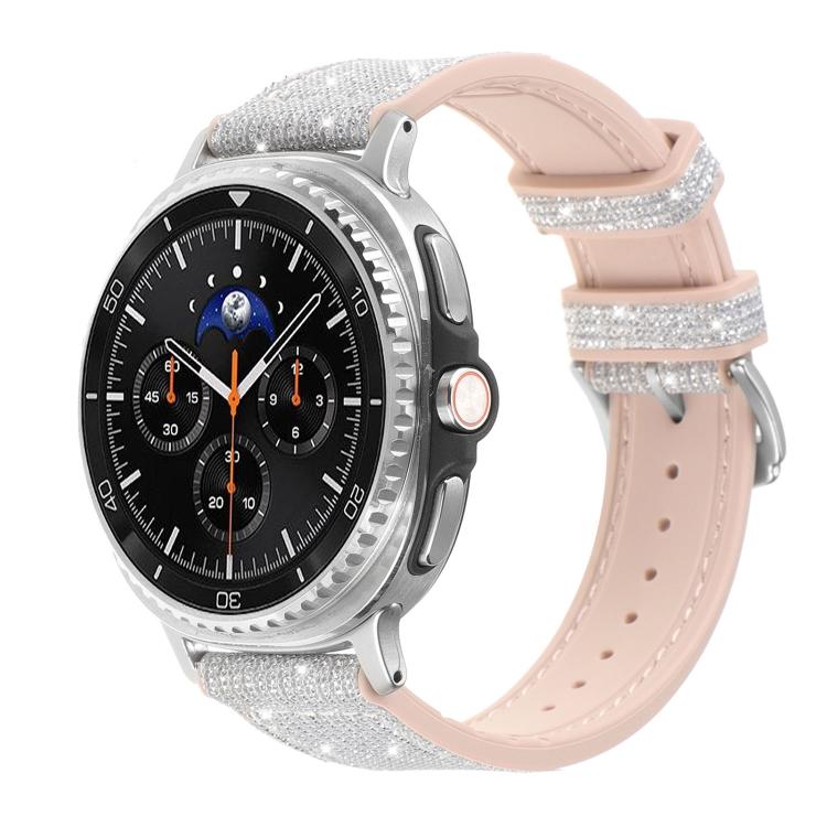 Glitter Skin Vegan Leather Silicone Watch Band, For Samsung Galaxy Watch8 / Watch8 Classic