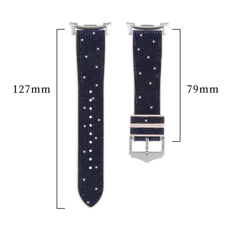 Glitter Skin Vegan Leather Silicone Watch Band, For Samsung Galaxy Watch8 / Watch8 Classic