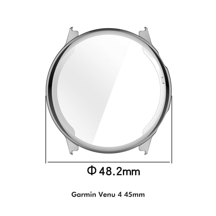 ENKAY Hat-Prince Full Coverage Electroplated TPU Watch Cover with Screen Protection, For Garmin Venu 4 45mm, For Garmin Venu 4 41mm