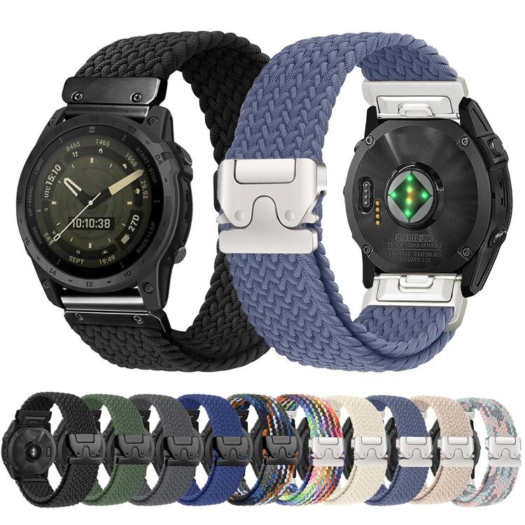 Quick Release Parachute Buckle Woven Nylon Watch Band, For Gamin 22mm, For Gamin 26mm, For Gamin 20mm