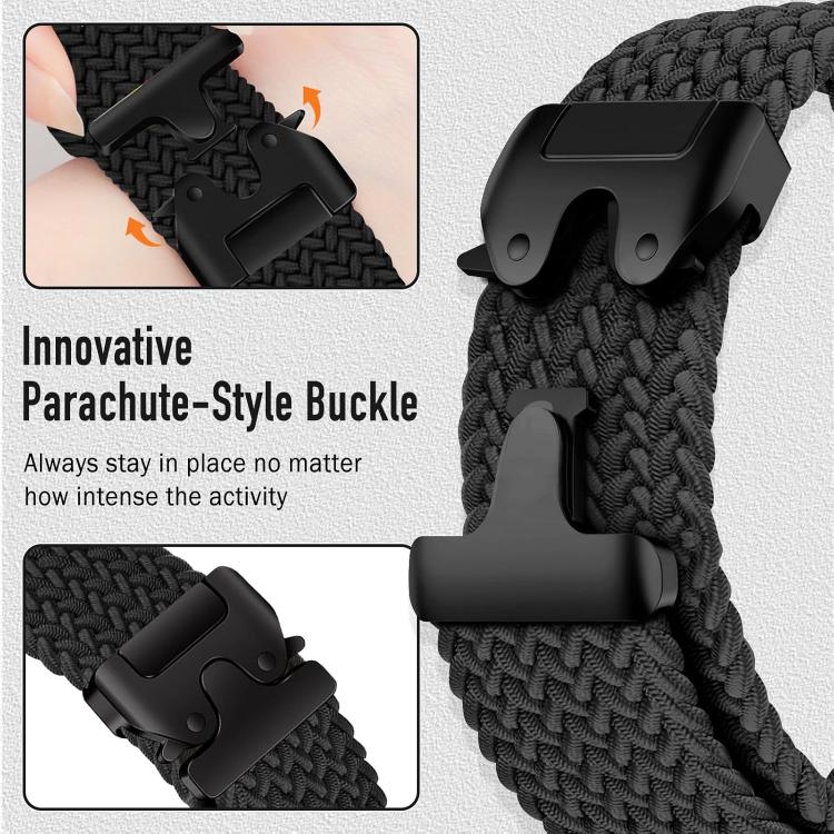 Quick Release Parachute Buckle Woven Nylon Watch Band, For Gamin 22mm, For Gamin 26mm, For Gamin 20mm