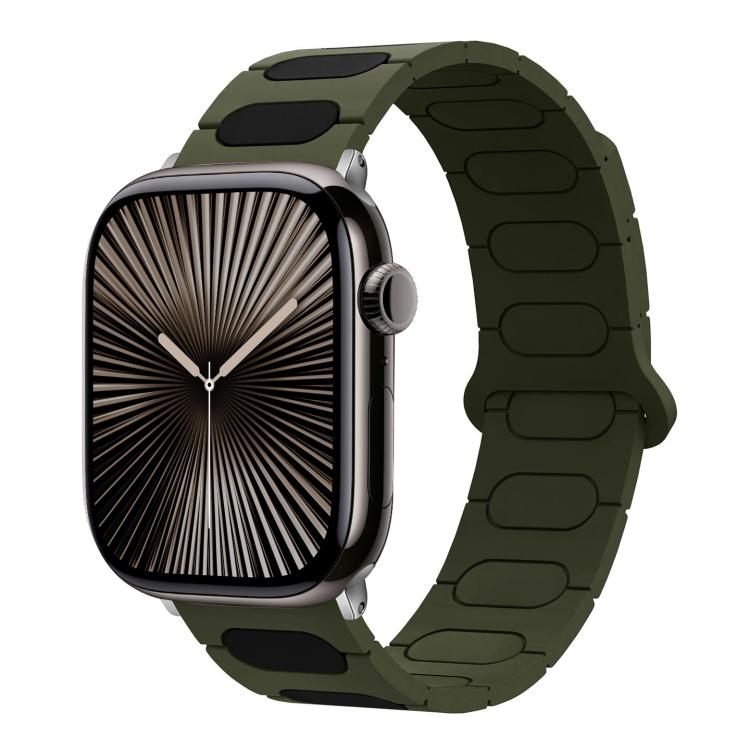 Oval Magnetic Silicone Watch Band, For Apple Watch 46mm / 49mm / 45mm / 44mm, For Apple Watch 42mm / 41mm / 40mm / 38mm