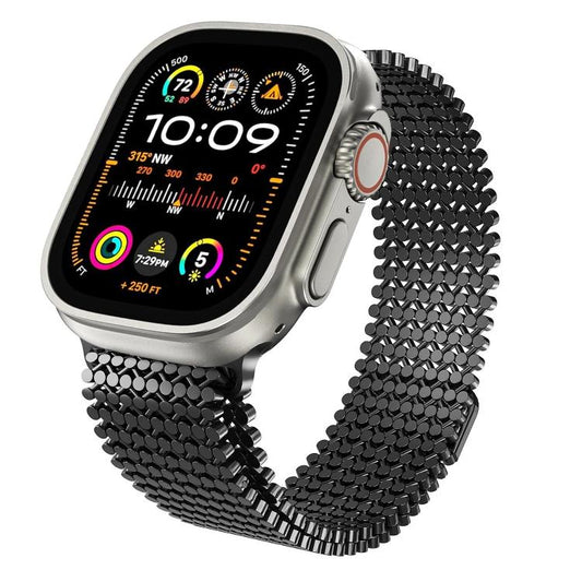 Molecular Arrangement Magnetic Stainless Steel Watch Band, For Apple Watch 46mm / 49mm / 45mm / 44mm, For Apple Watch 42mm / 41mm / 40mm / 38mm