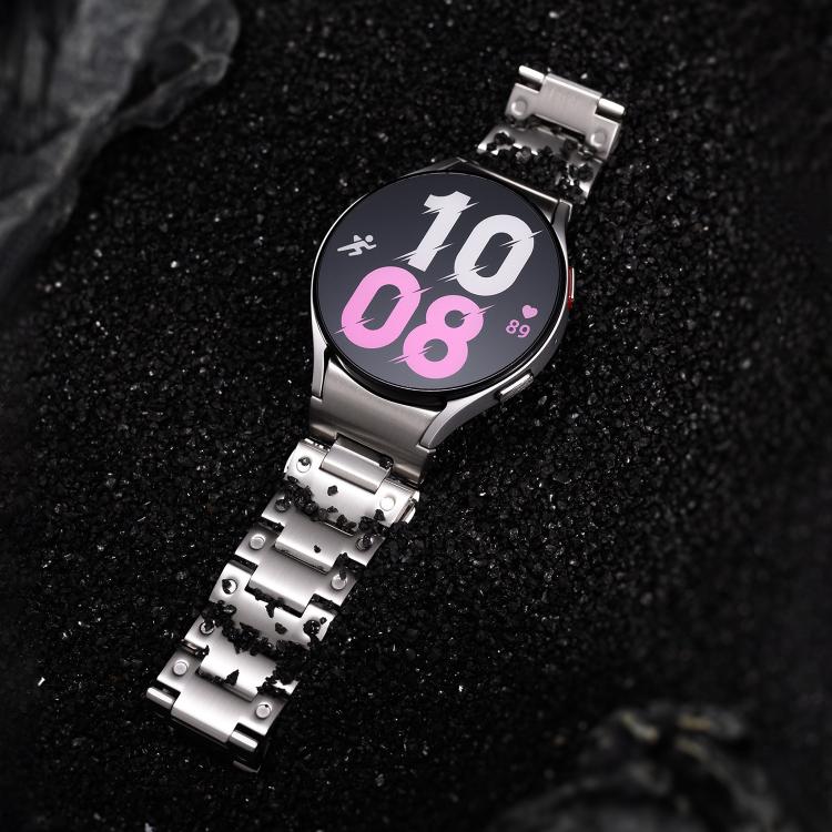 Push Button Mechanical Style Butterfly Clasp Metal Watch Band, For Samsung Galaxy Watch FE / 7 / 6 / 5 / 4