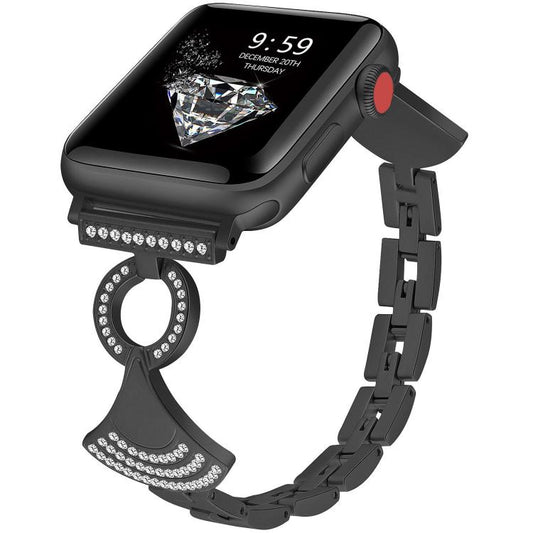 Shell-Inlaid Diamond  Metal Watch Band, For Apple Watch 46mm / 49mm / 45mm / 44mm, For Apple Watch 42mm / 41mm / 40mm / 38mm