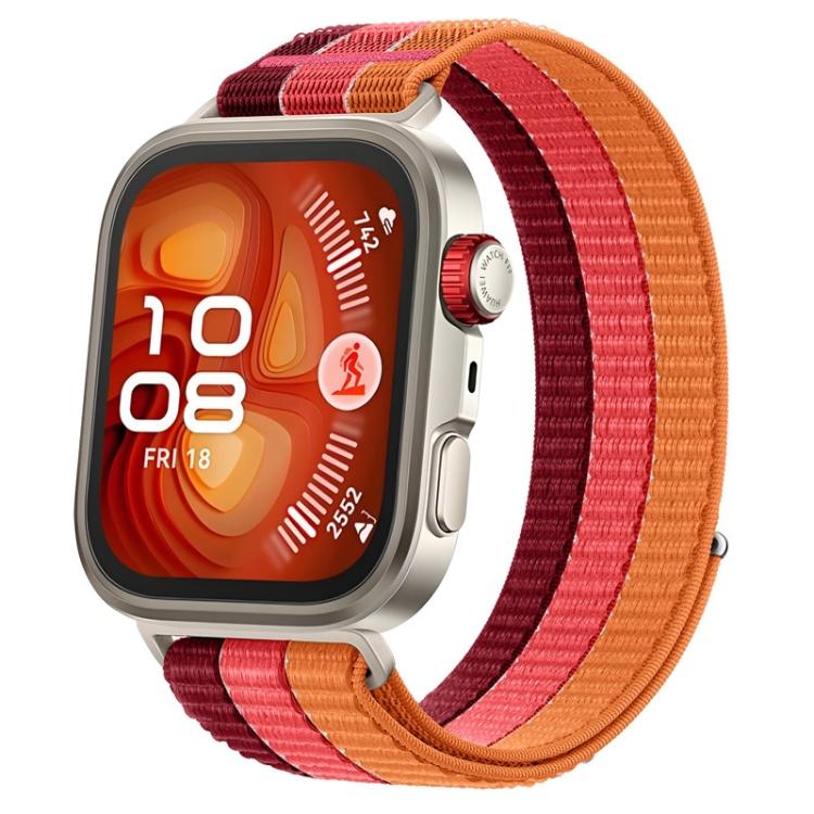 Triple-Loop Nylon Woven Hook and Loop Fastener Watch Band, For Huawei Watch Fit 5 / Fit 5 Pro / Fit 4