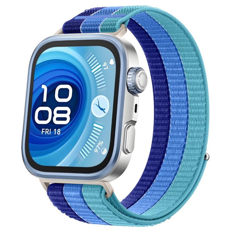 Triple-Loop Nylon Woven Hook and Loop Fastener Watch Band, For Huawei Watch Fit 5 / Fit 5 Pro / Fit 4