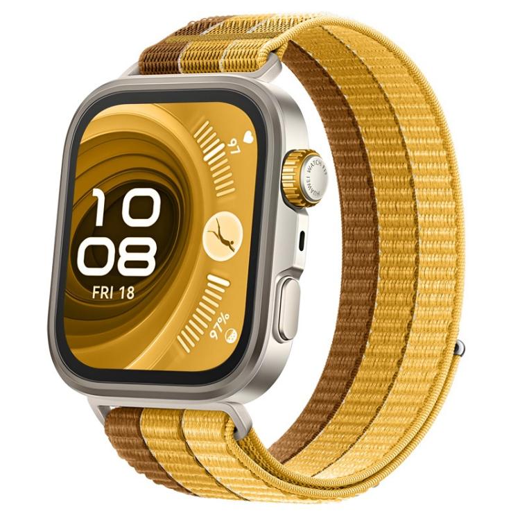Triple-Loop Nylon Woven Hook and Loop Fastener Watch Band, For Huawei Watch Fit 5 / Fit 5 Pro / Fit 4
