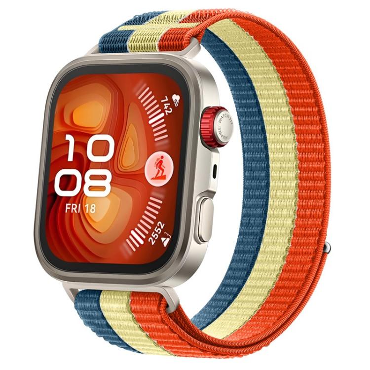 Triple-Loop Nylon Woven Hook and Loop Fastener Watch Band, For Huawei Watch Fit 5 / Fit 5 Pro / Fit 4